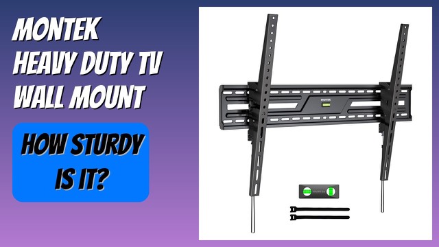 monTEK heavy duty tilting TV wall mount for large screens