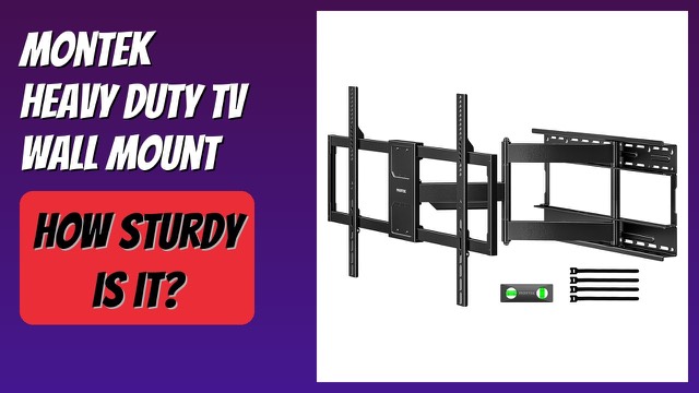 monTEK heavy duty full-motion TV wall mount for large screens