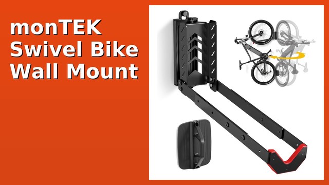 monTEK swivel bike wall mount holding a bicycle in a garage