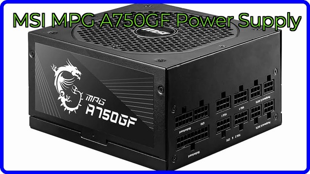 MSI MPG A750GF 750W fully modular ATX power supply in black