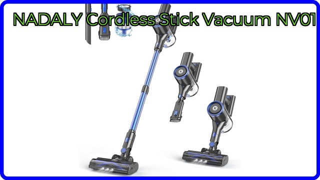 NADALY cordless stick vacuum cleaner with floor brush