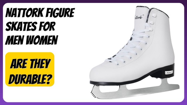 Nattork white figure skates with stainless steel blades