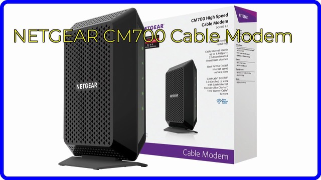 NETGEAR CM700 cable modem in black