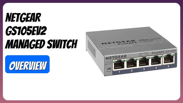 NETGEAR GS105Ev2 five-port Gigabit Ethernet smart managed switch