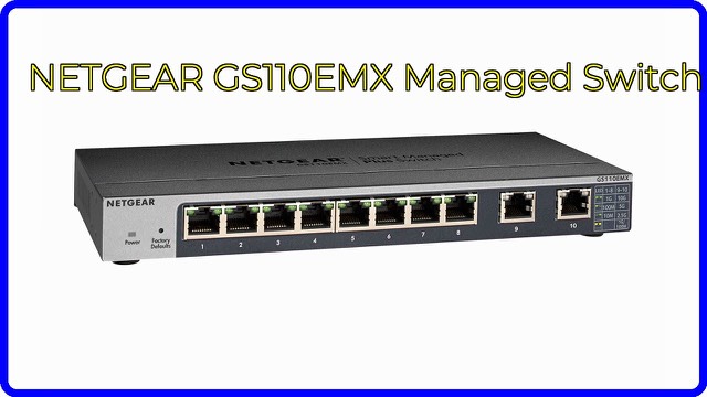 NETGEAR GS110EMX 10-port managed Plus switch