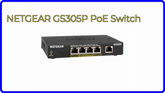 NETGEAR GS305P fanless five-port Gigabit PoE switch with metal housing