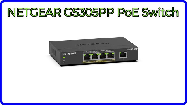 NETGEAR GS305PP 5-port Gigabit PoE+ unmanaged switch