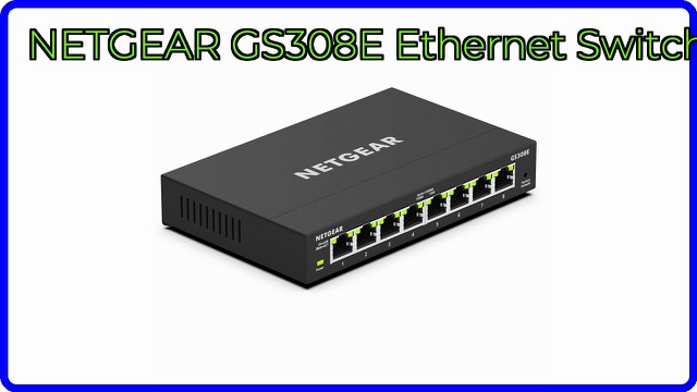 NETGEAR GS308E 8-port Gigabit Ethernet Plus switch in black metal