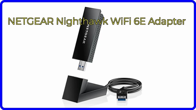 NETGEAR Nighthawk A8000 WiFi 6E USB adapter with flippable antenna