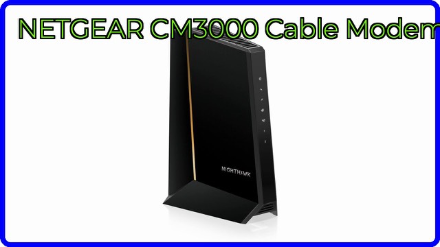 NETGEAR Nighthawk CM3000 cable modem in black