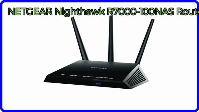 NETGEAR Nighthawk R7000 AC1900 Wi-Fi router with three antennas
