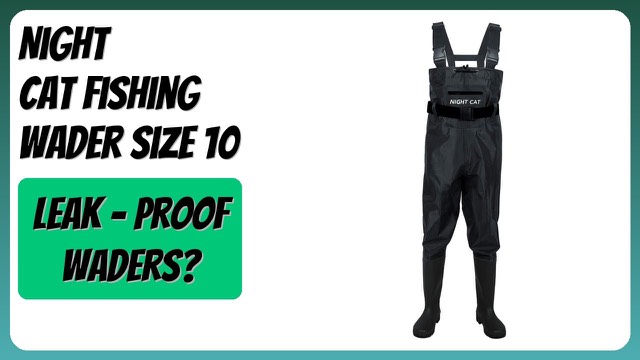 Night Cat black chest waders with attached boots