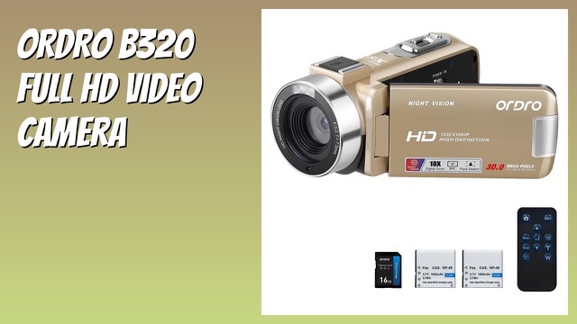 ORDRO B320 gold camcorder with 3-inch flip screen