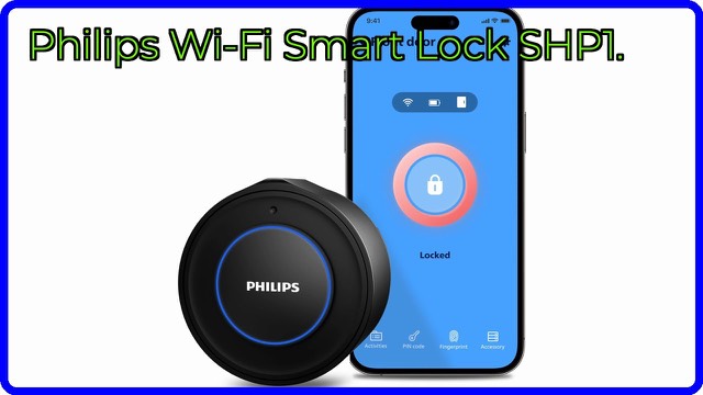 Philips Wi-Fi smart retrofit lock in matte black mounted on a deadbolt