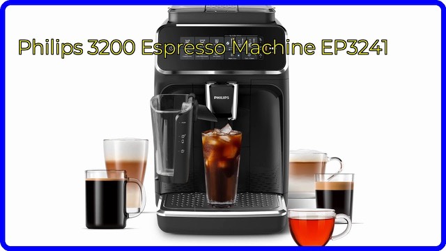 Philips 3200 Series fully automatic espresso machine with LatteGo in black