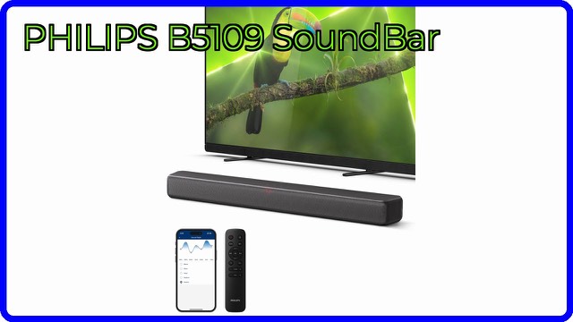 PHILIPS B5109 slim dark grey soundbar for TV