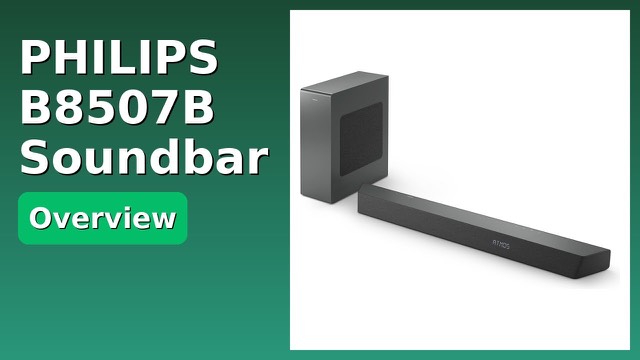 Philips B8507B soundbar with wireless subwoofer in black