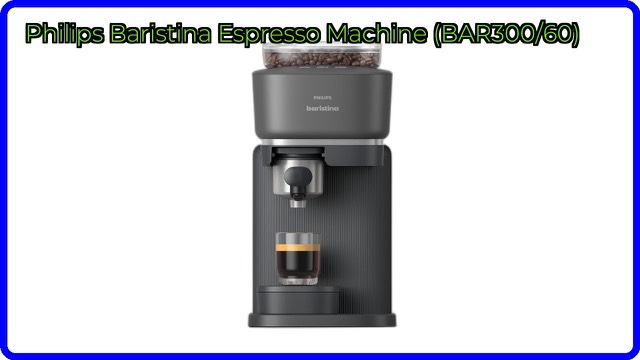 Philips Baristina compact espresso machine in black with a black portafilter