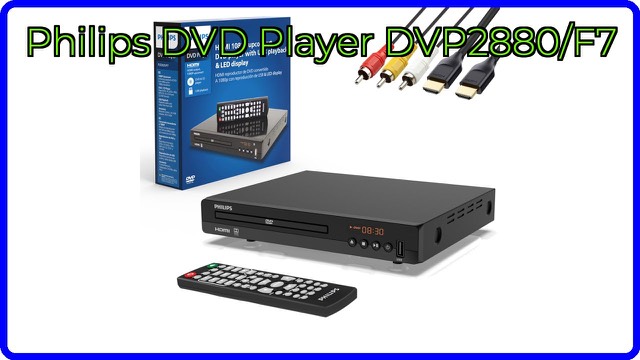 Philips DVP2880 compact DVD player with remote control