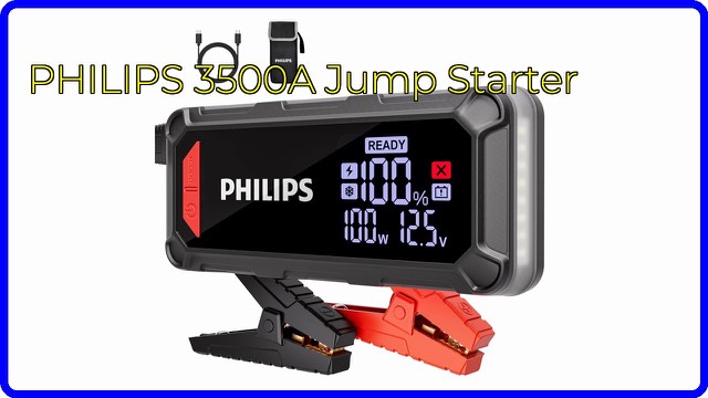PHILIPS JS5710 portable lithium car jump starter with clamps