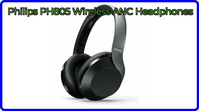 Philips PH805 black over-ear wireless noise cancelling headphones