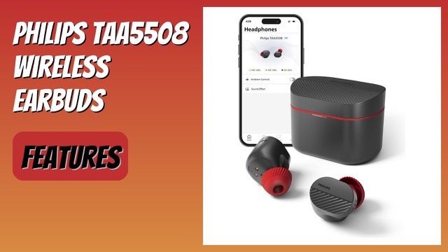 Philips TAA5508 black true wireless sport earbuds
