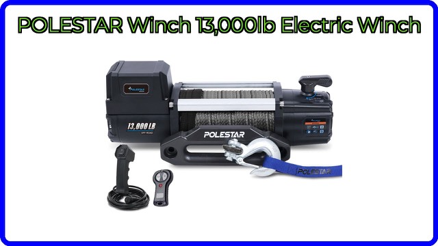 POLESTAR 13,000 lb electric winch with synthetic rope and aluminium fairlead