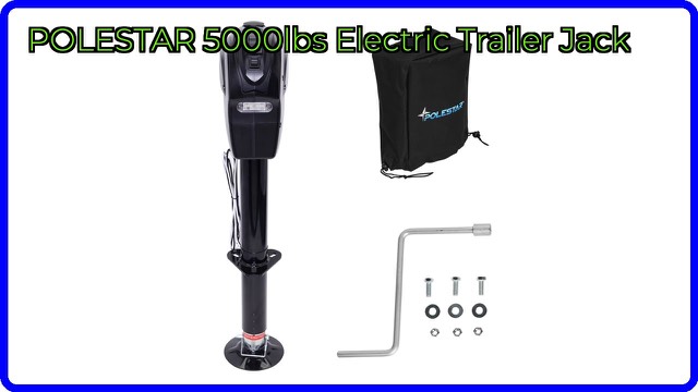 POLESTAR electric A-frame trailer tongue jack with cover