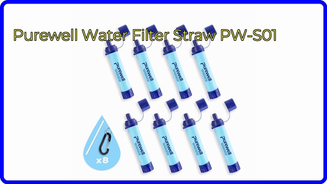 Purewell personal water filter straw for camping and hiking