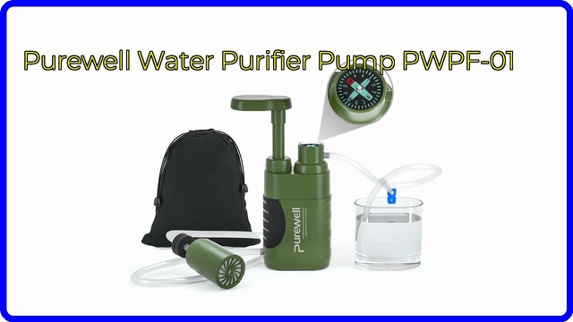 Purewell hand-pump water purifier with tubing and a carry bag