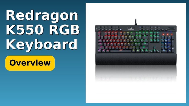 Redragon K550 RGB mechanical gaming keyboard with brushed aluminium top plate and wrist rest