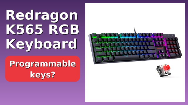 Redragon K565 black mechanical gaming keyboard with RGB backlighting