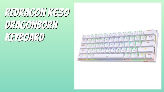 Redragon K630 Dragonborn compact white 60% mechanical keyboard with RGB lighting