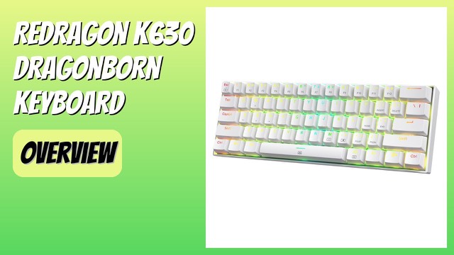 White Redragon K630 Dragonborn 60% RGB mechanical keyboard