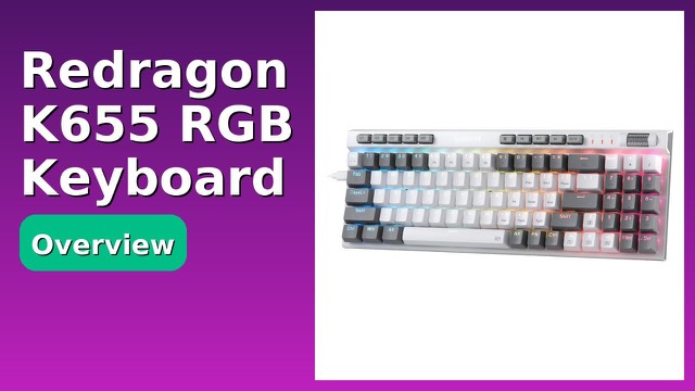 Redragon K655 compact RGB mechanical keyboard with aluminium top plate