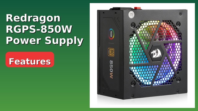 Redragon 850W fully modular PC power supply with RGB fan