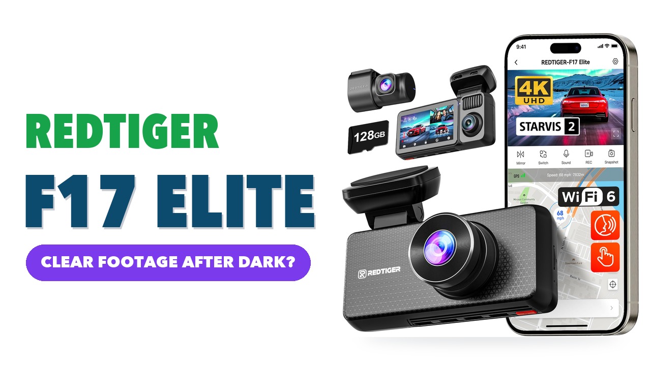 REDTIGER F17 Elite 4K 3-channel dash cam