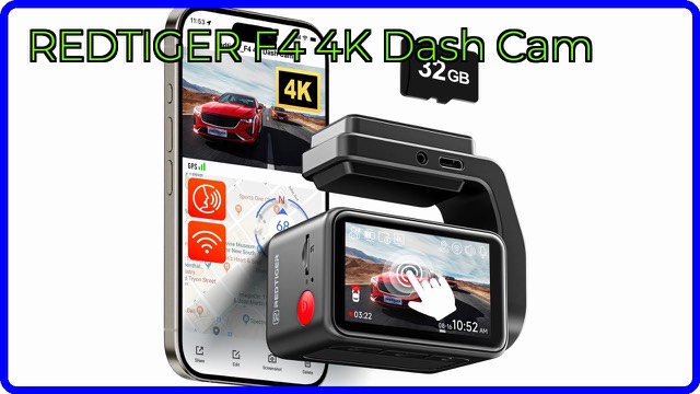 REDTIGER F4 compact 4K dash cam with touch screen
