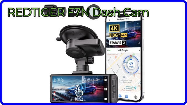 REDTIGER F7N Touch 4K dash cam with circular polarizing lens