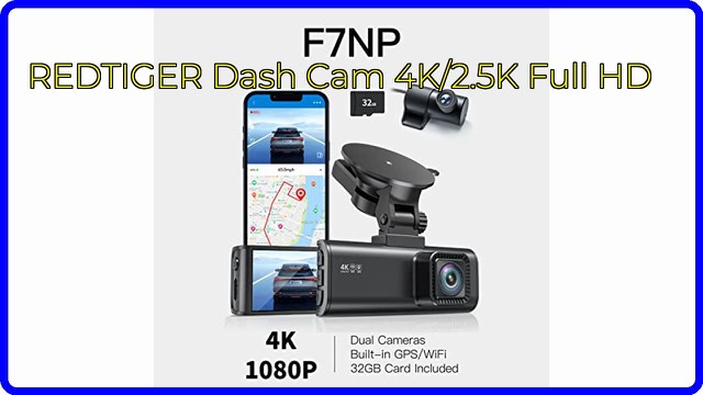 REDTIGER F7NP dual dash cam with 3.16-inch IPS screen