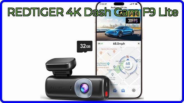 REDTIGER F9 Lite compact 4K dash cam for the windshield