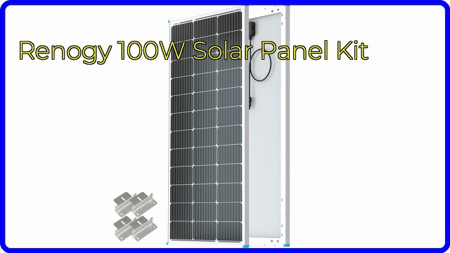 Renogy 100 watt monocrystalline solar panel with aluminium frame