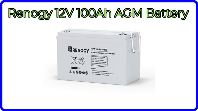 Renogy 12V 100Ah deep cycle AGM battery