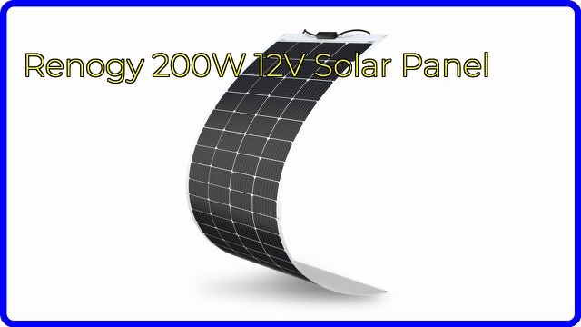 Renogy 200W flexible solar panel with black glare-free surface