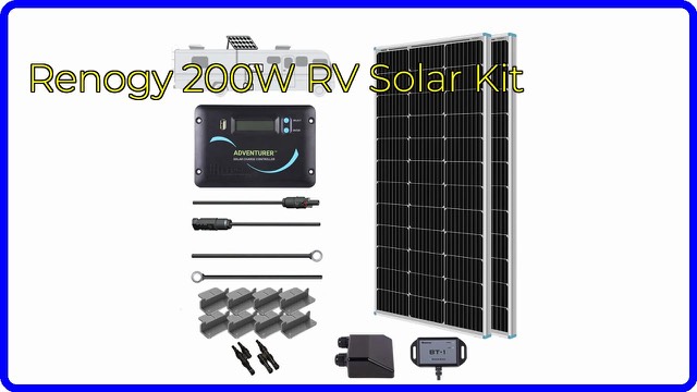 Renogy 200W monocrystalline solar panel kit for RVs with charge controller