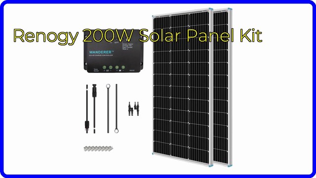 Renogy 200 watt monocrystalline solar panel kit with two panels