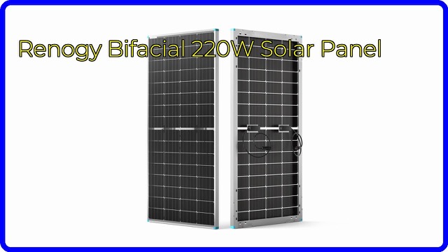 Renogy 220 watt bifacial monocrystalline solar panel