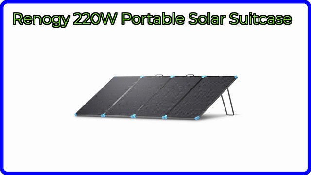 Renogy 220W foldable portable solar suitcase with kickstands