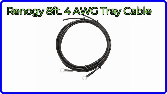 Renogy 4 AWG copper tray cable with battery ring terminals