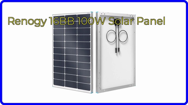 Renogy N-Type 16BB 100W 12V solar panel with aluminium frame